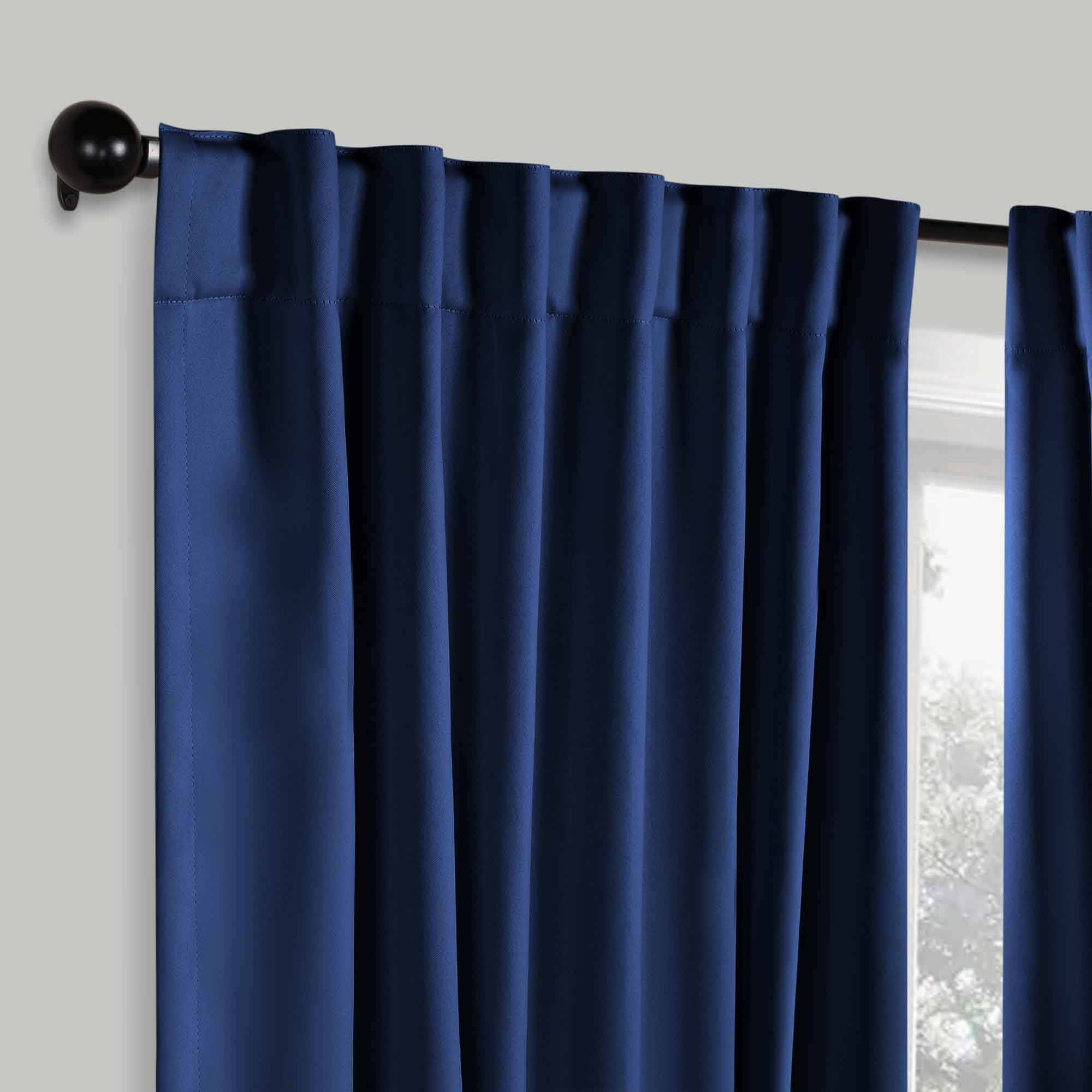 Solid Room Darkening Blackout Curtain Panels, Back Tabs, Set of 2 - Blackout Curtains by Superior