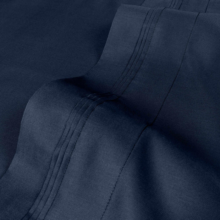 Egyptian Cotton 700 Thread Count Eco Friendly Solid Sheet Set - NavyBlue