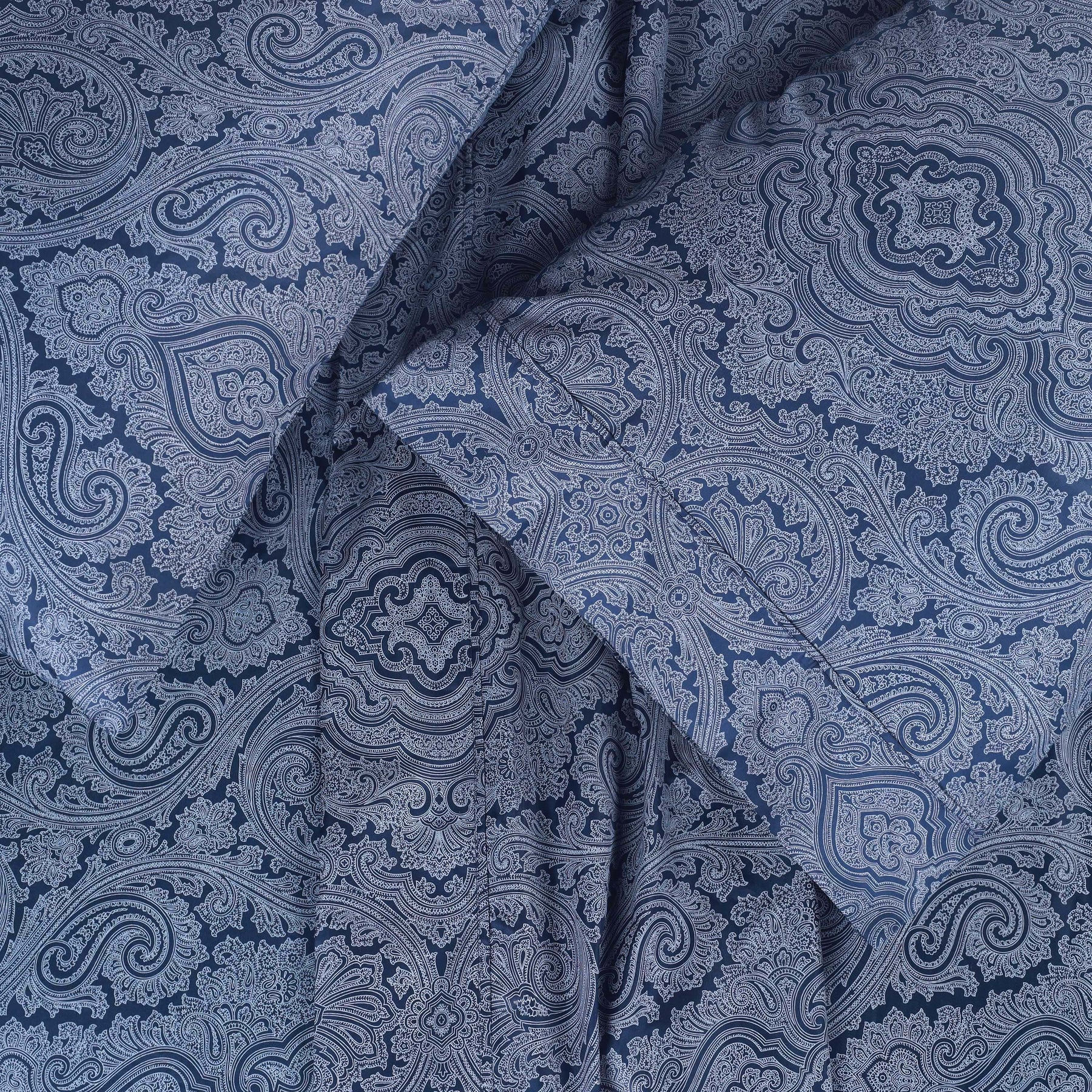 Italian Paisley 600 Thread Count Cotton Blend Deep Pocket Sheet Set - NavyBlue
