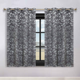 Leaves Room Darkening Washable Blackout Curtain Panels, Set of 2 - Blackout Curtains by Superior
