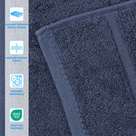 Mile Smart Twist Viscose Cotton Blend Solid 9 Piece Towel Set - Towel Set by Superior Brand