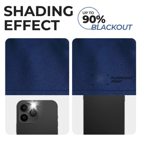 Solid Machine Washable Room Darkening Blackout Curtains - Navy Blue