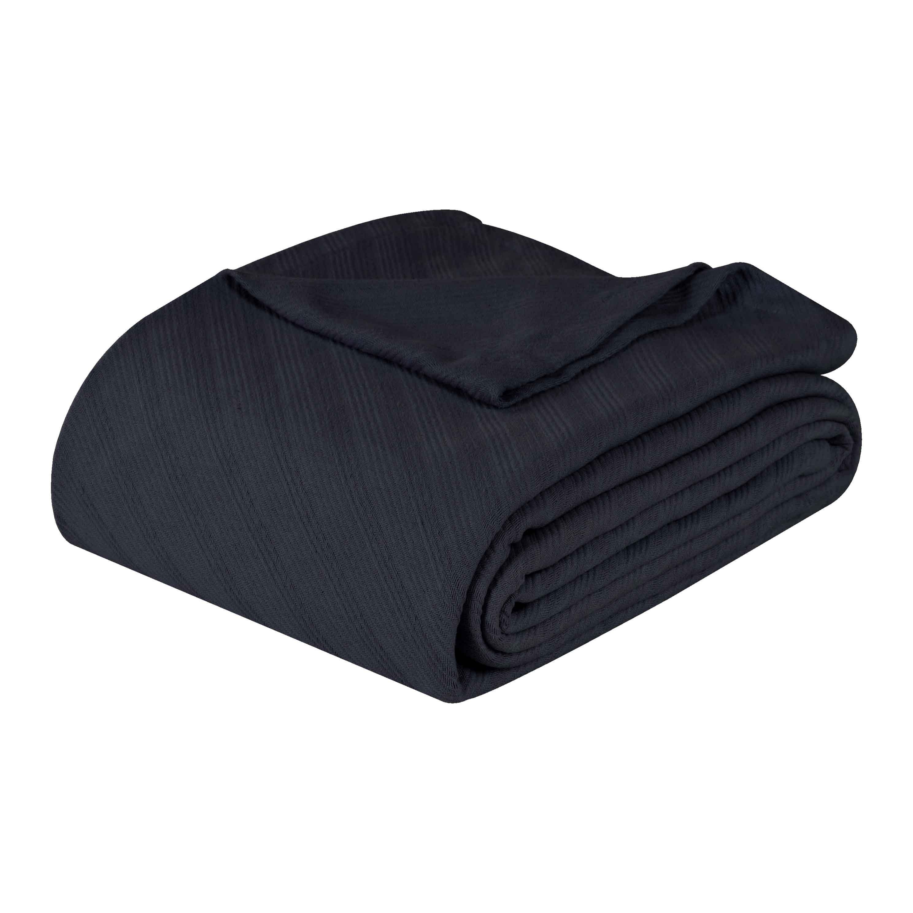 Milan Cotton Textured Jacquard Striped Lightweight Woven Blanket - Blanket by Superior Brand