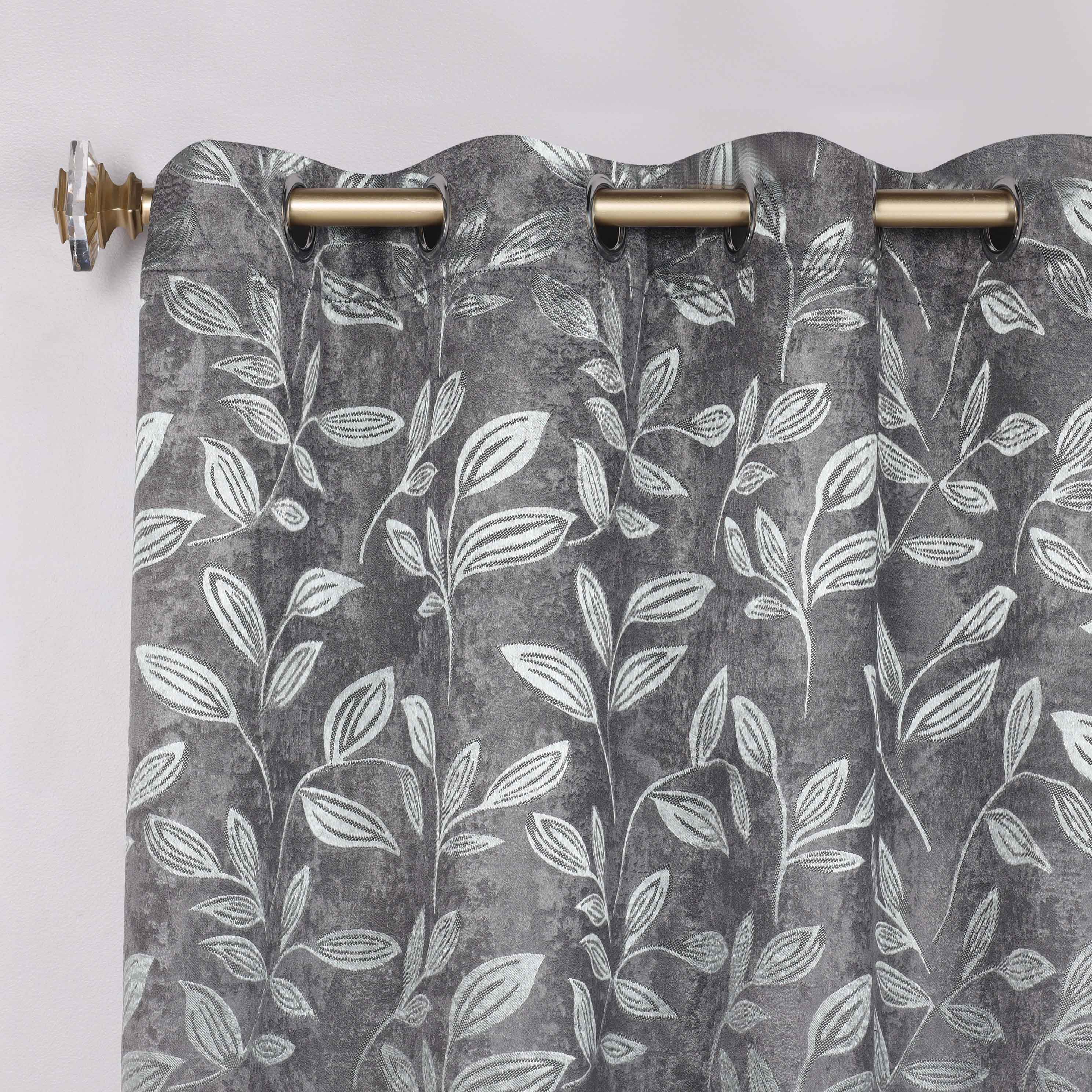 Leaves Room Darkening Washable Blackout Curtain Panels, Set of 2 - Blackout Curtains by Superior