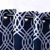 Ribbon Machine Washable Room Darkening Blackout Curtain Set - Blackout Curtains by Superior
