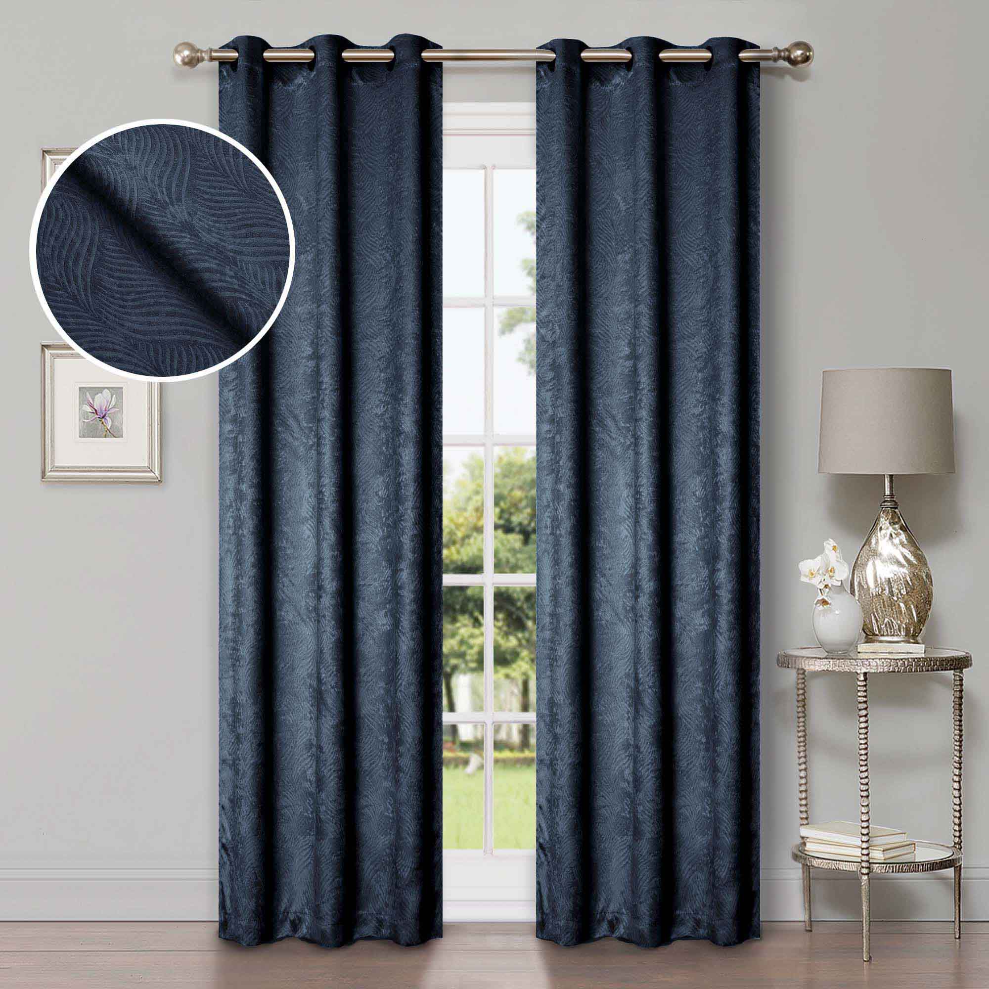 Waverly Geometric Washable Room Darkening Blackout Curtains, Set of 2 - Blackout Curtains by Superior Brand