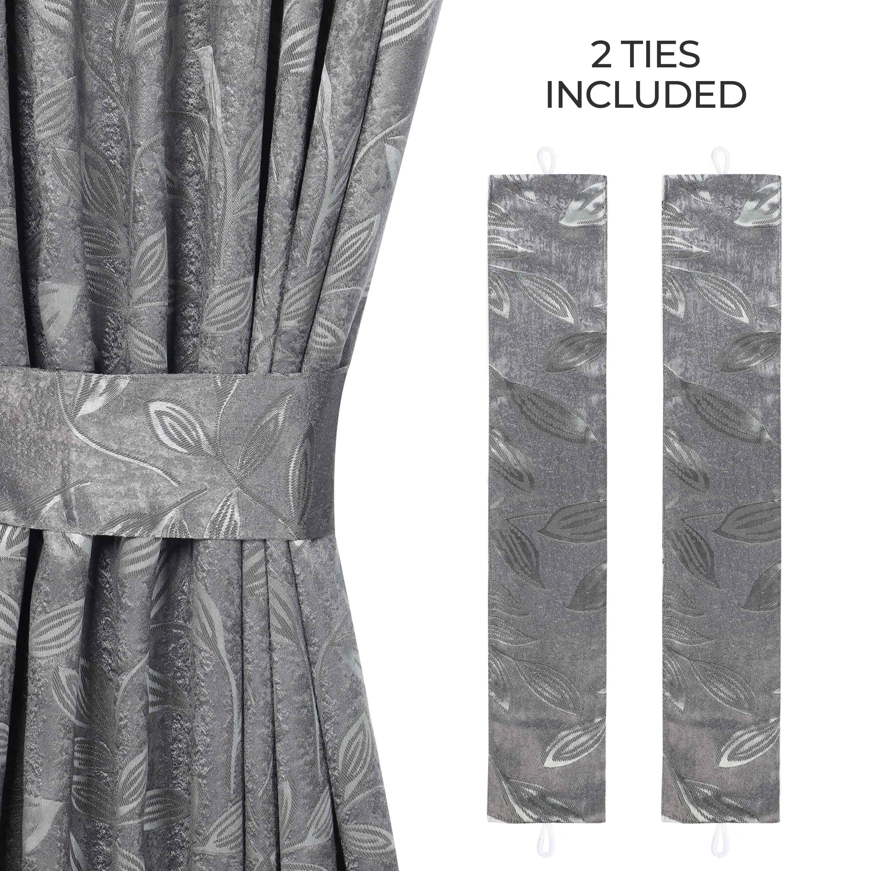 Leaves Room Darkening Washable Blackout Curtain Panels, Set of 2 - Blackout Curtains by Superior