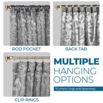 Leaves Room Darkening Back Tabs Blackout Curtain Panels, Set of 2 - Blackout Curtains by Superior