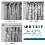 Leaves Room Darkening Back Tabs Blackout Curtain Panels, Set of 2 - Blackout Curtains by Superior