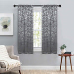 Leaves Room Darkening Washable Blackout Curtain Panels, Set of 2 - Blackout Curtains by Superior