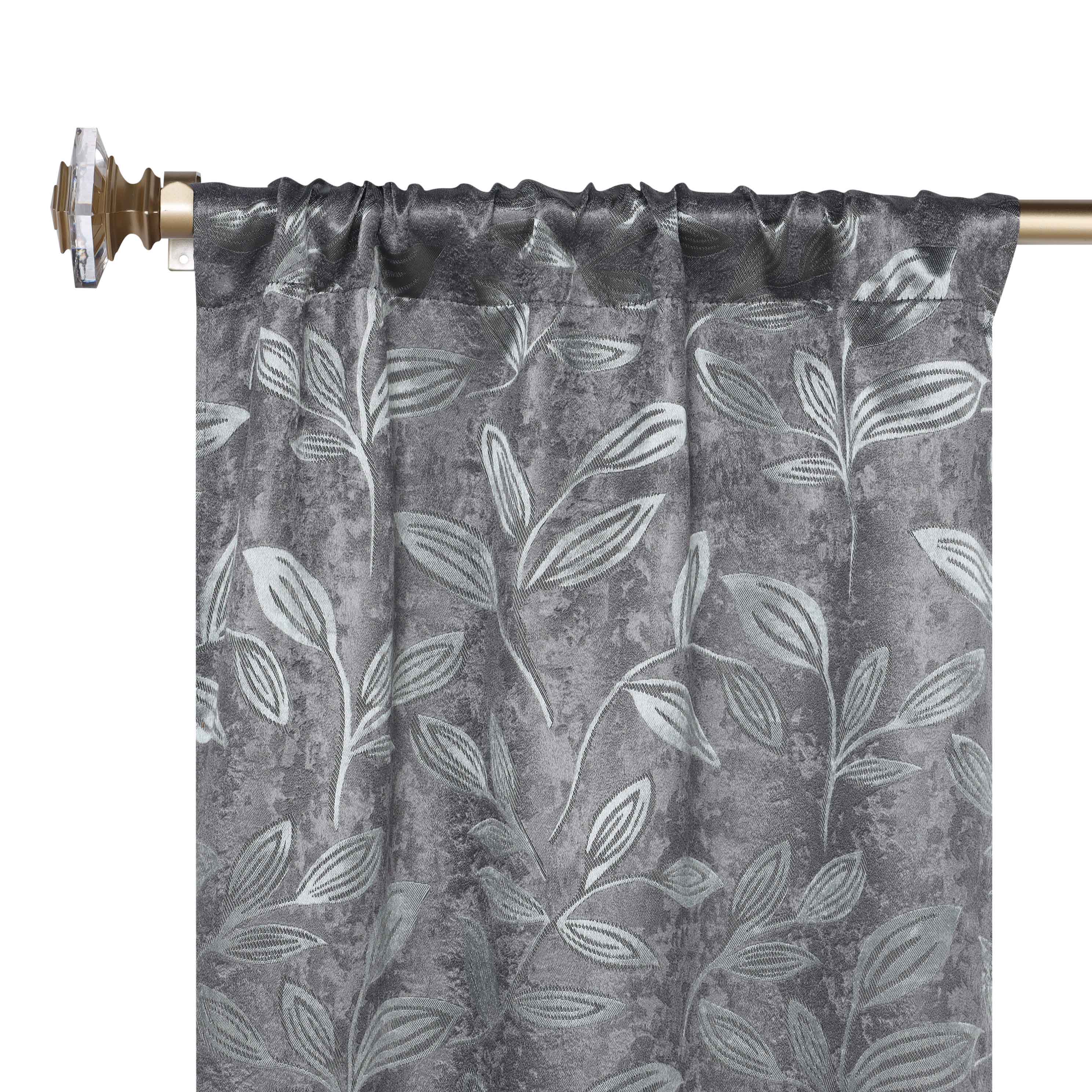 Leaves Room Darkening Washable Blackout Curtain Panels, Set of 2 - Blackout Curtains by Superior