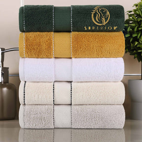 Niles Egyptian Giza Cotton Dobby Plush Face Towel Washcloth Set of 12
