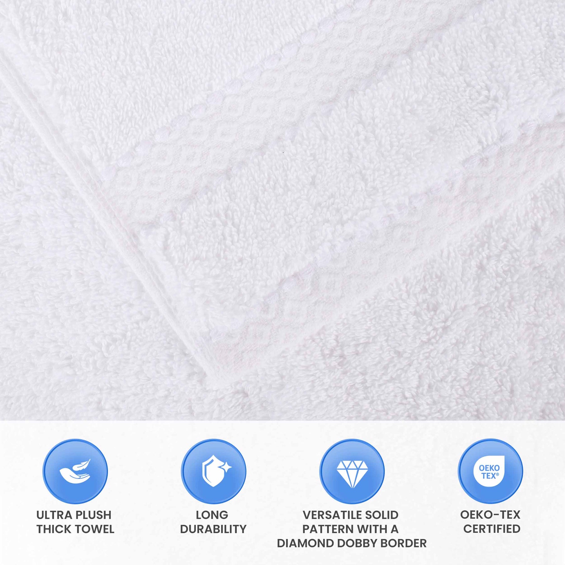 Niles Egyptian Giza Cotton Dobby Ultra-Plush - White