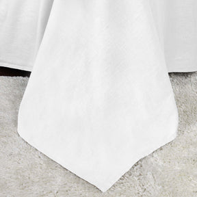 Superior Cotton Linen Blend Deep Pocket 4-Piece Bed Sheet Set - White