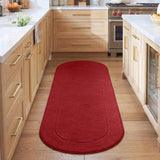 Oval Cotton Washable Non-Slip Bath Rugs or Runner
