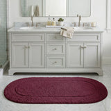 Oval Cotton Washable Non-Slip Bath Rugs or Runner
