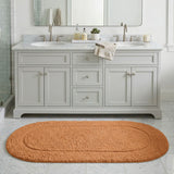 Oval Cotton Washable Non-Slip Bath Rugs or Runner