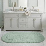 Oval Cotton Washable Non-Slip Bath Rugs or Runner