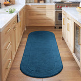 Oval Cotton Washable Non-Slip Bath Rugs or Runner