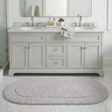 Oval Cotton Washable Non-Slip Bath Rugs or Runner
