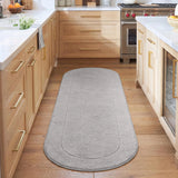 Oval Cotton Washable Non-Slip Bath Rugs or Runner