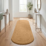 Oval Cotton Washable Non-Slip Bath Rugs or Runner