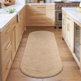 Oval Cotton Washable Non-Slip Bath Rugs or Runner