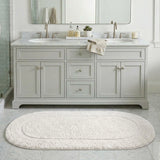 Oval Cotton Washable Non-Slip Bath Rugs or Runner