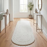 Oval Cotton Washable Non-Slip Bath Rugs or Runner