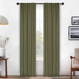 Solid Room Darkening Blackout Curtain Panels, Back Tabs, Set of 2 - Blackout Curtains by Superior