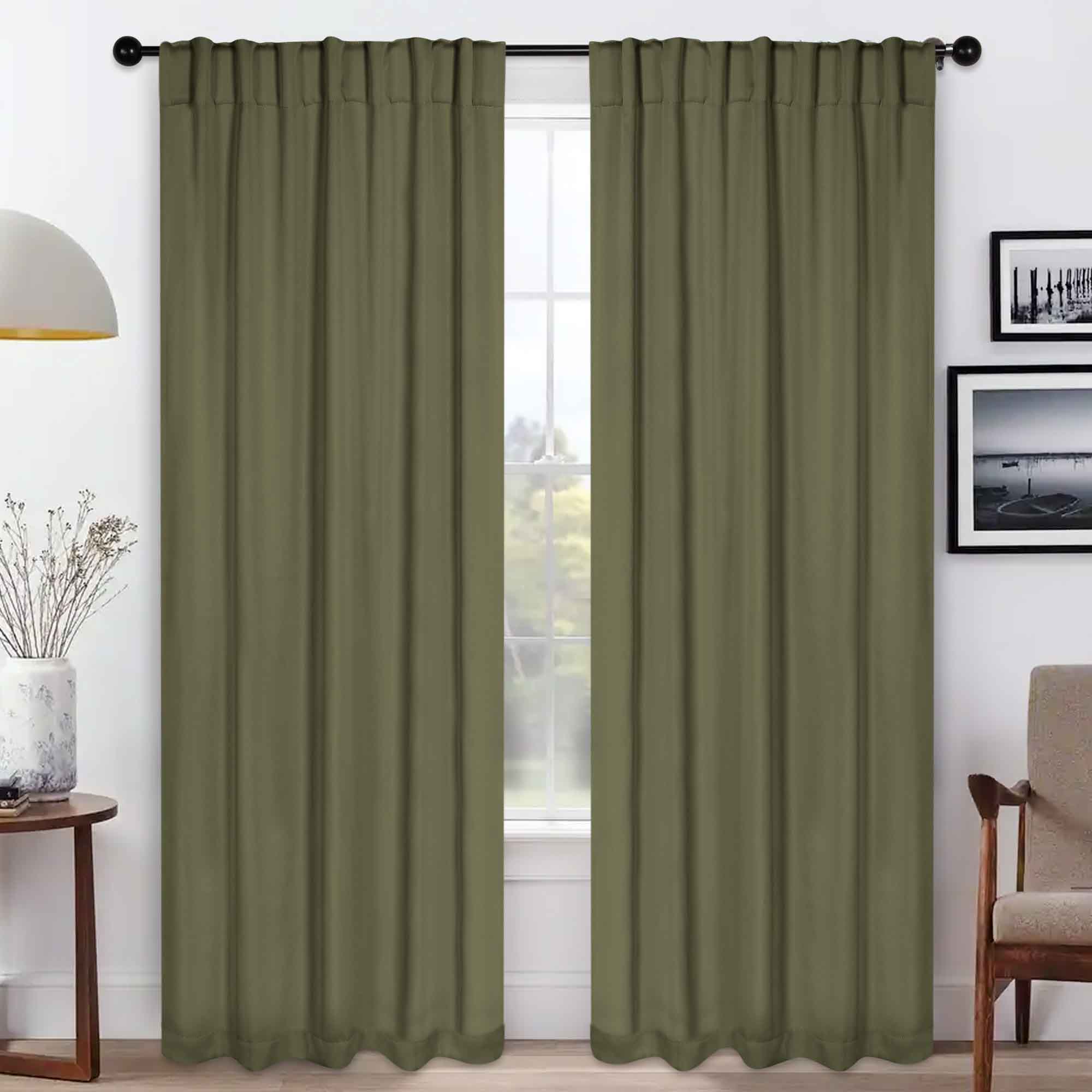 Solid Room Darkening Blackout Curtain Panels, Back Tabs, Set of 2 - Blackout Curtains by Superior Brand