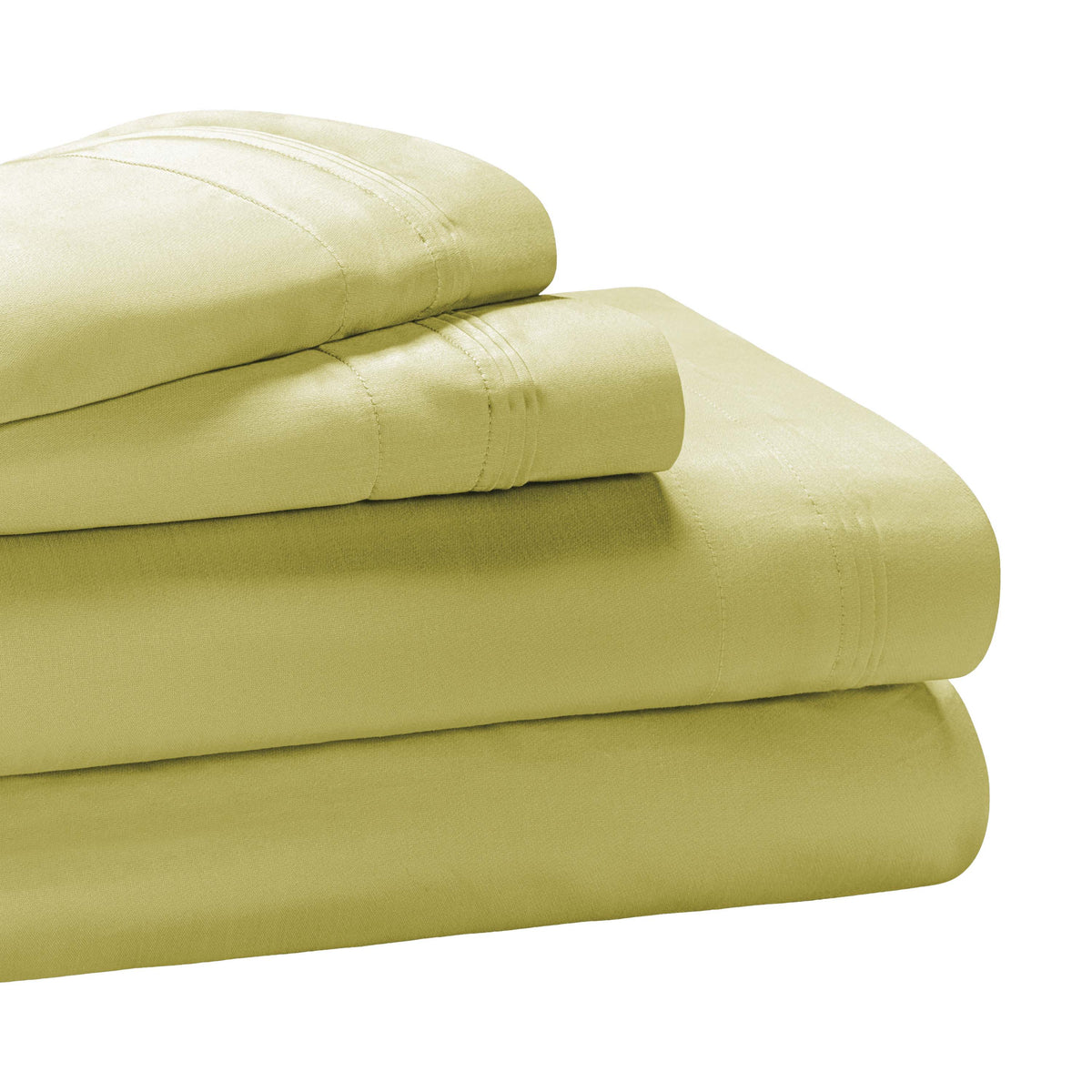 Superior Premium 650 Thread Count Egyptian Cotton Solid Deep Pocket Sheet Set - Olive Green