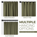 Solid Room Darkening Blackout Curtain Panels, Back Tabs, Set of 2 - Blackout Curtains by Superior