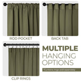 Solid Room Darkening Blackout Curtain Panels, Back Tabs, Set of 2 - Blackout Curtains by Superior