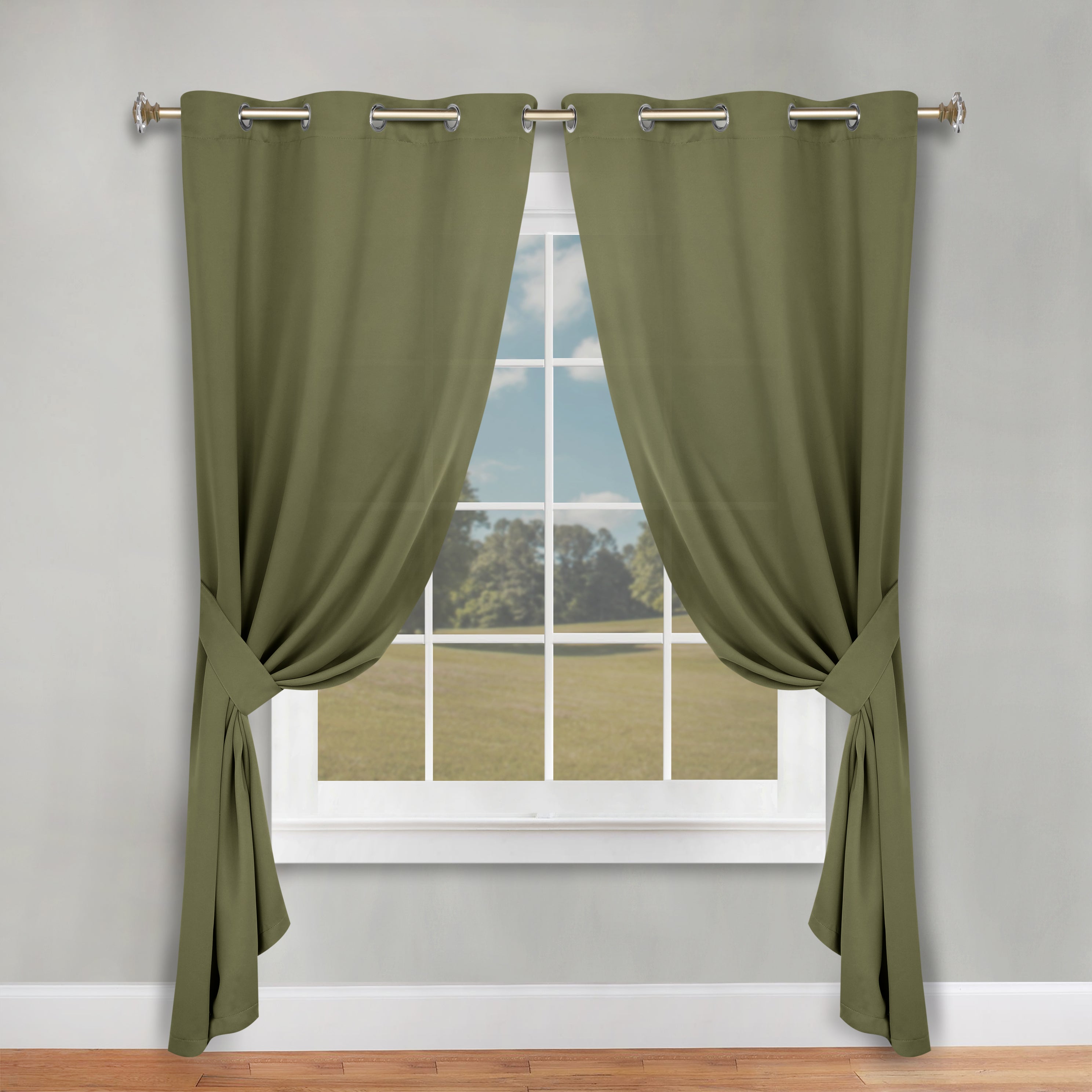 Classic Modern Solid Room Darkening Blackout Curtain Panels, Set of 2 - Blackout Curtains by Superior