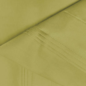 Superior Premium 650 Thread Count Egyptian Cotton Solid Deep Pocket Sheet Set - Olive Green