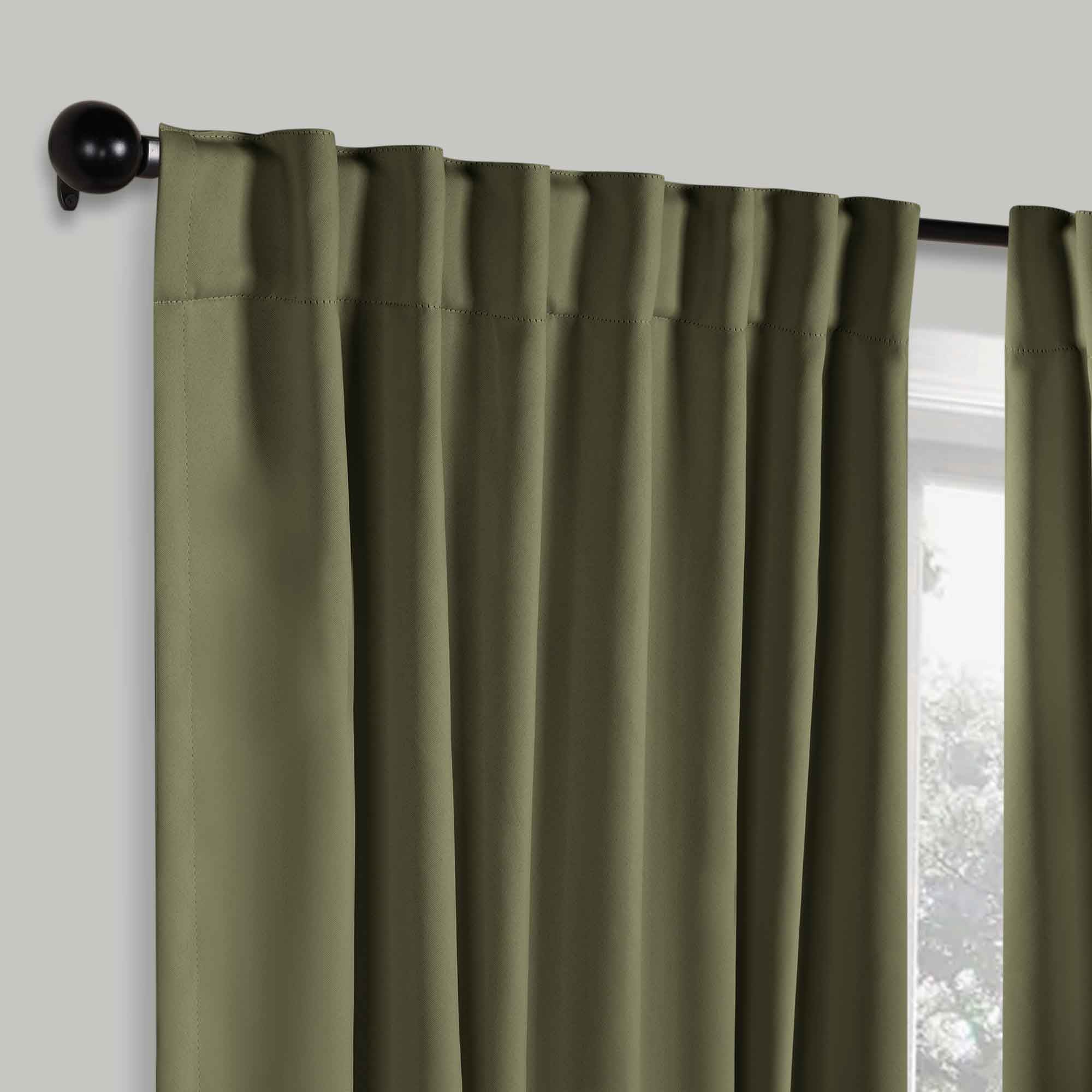 Solid Room Darkening Blackout Curtain Panels, Back Tabs, Set of 2 - Blackout Curtains by Superior