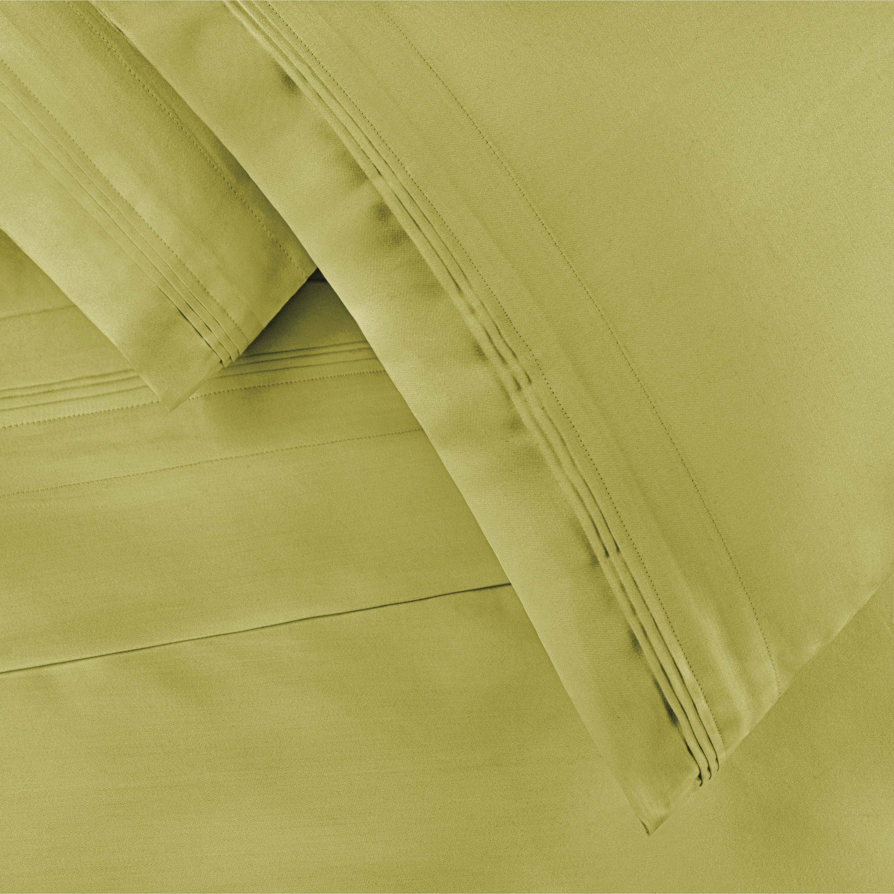  Egyptian Cotton 650 Thread Count Eco-Friendly Solid Sheet Set - OliveGreen