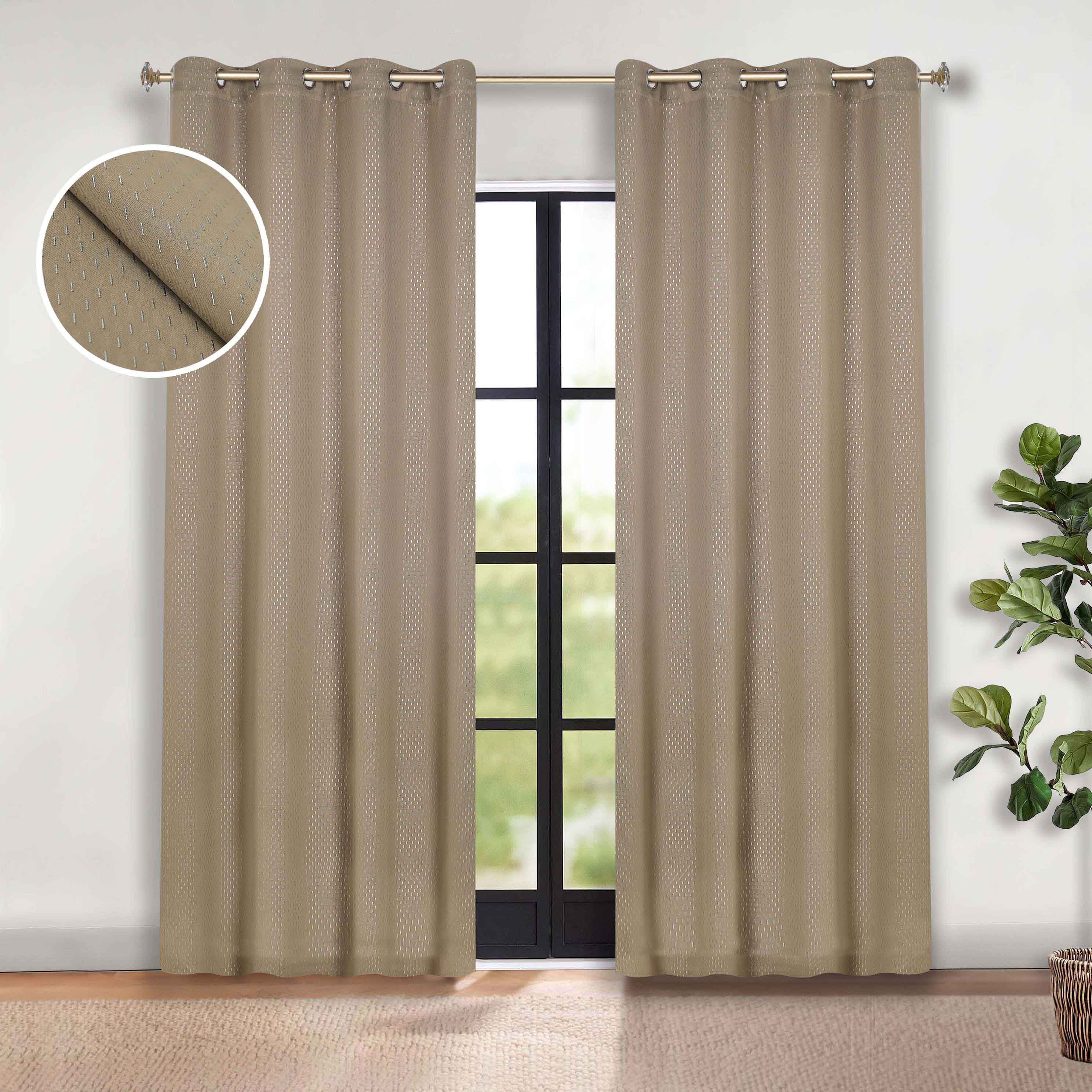 Modern Shimmer Washable Room Darkening Blackout Curtains, Set of 2 - Blackout Curtains by Superior Brand