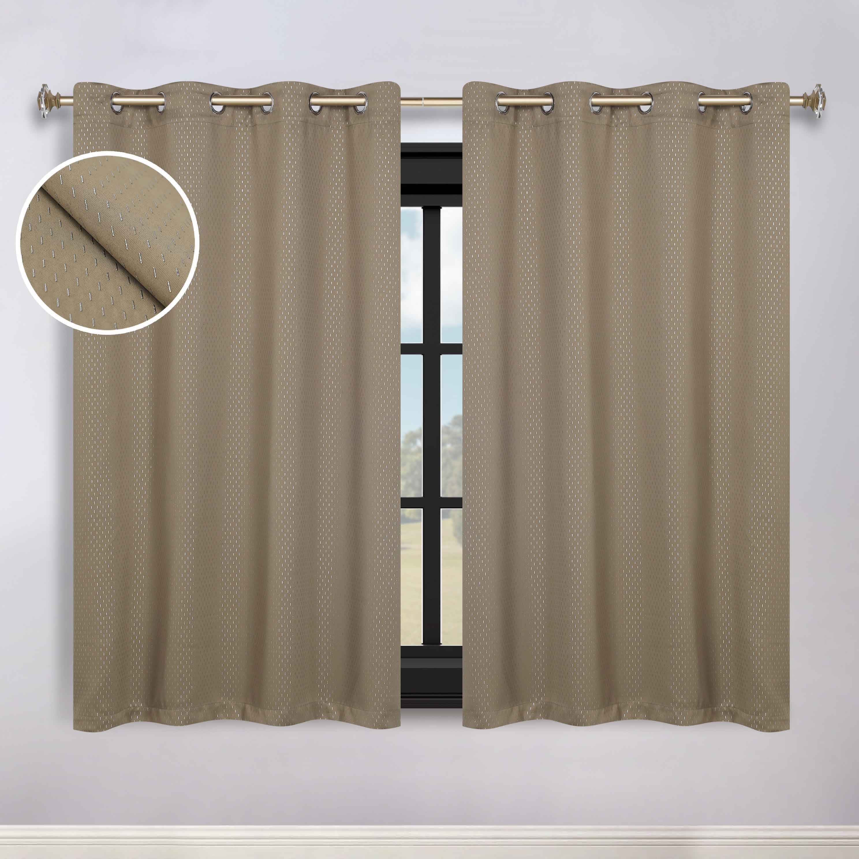 Modern Shimmer Washable Room Darkening Blackout Curtains, Set of 2 - Blackout Curtains by Superior Brand