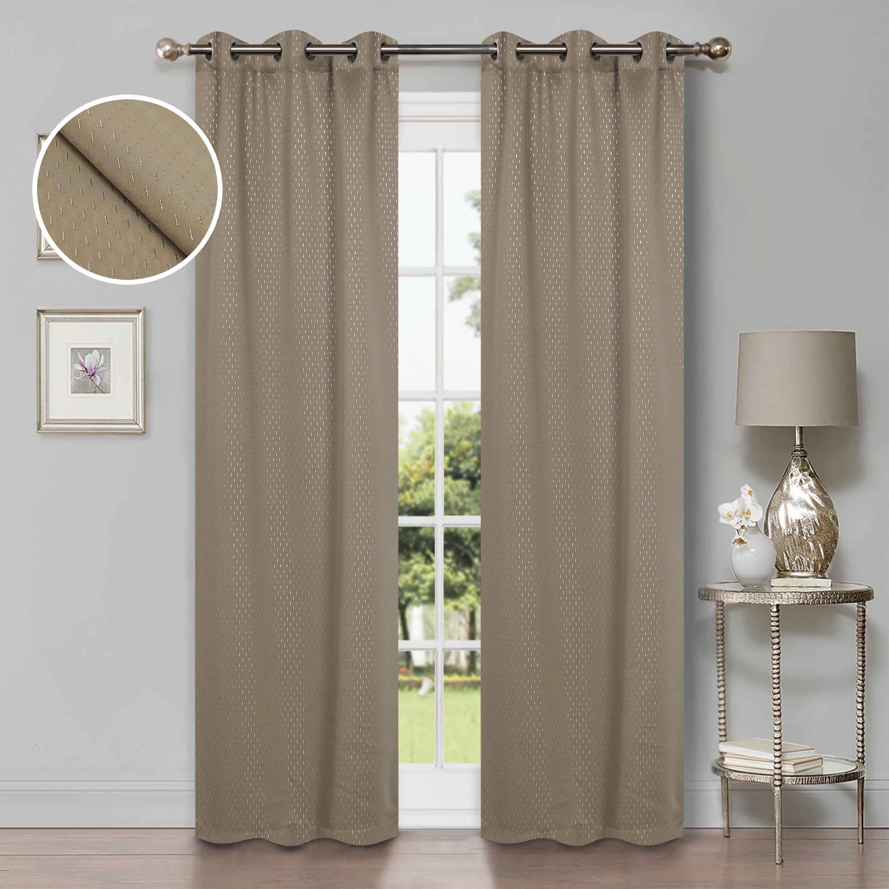 Modern Shimmer Washable Room Darkening Blackout Curtains, Set of 2 - Blackout Curtains by Superior Brand