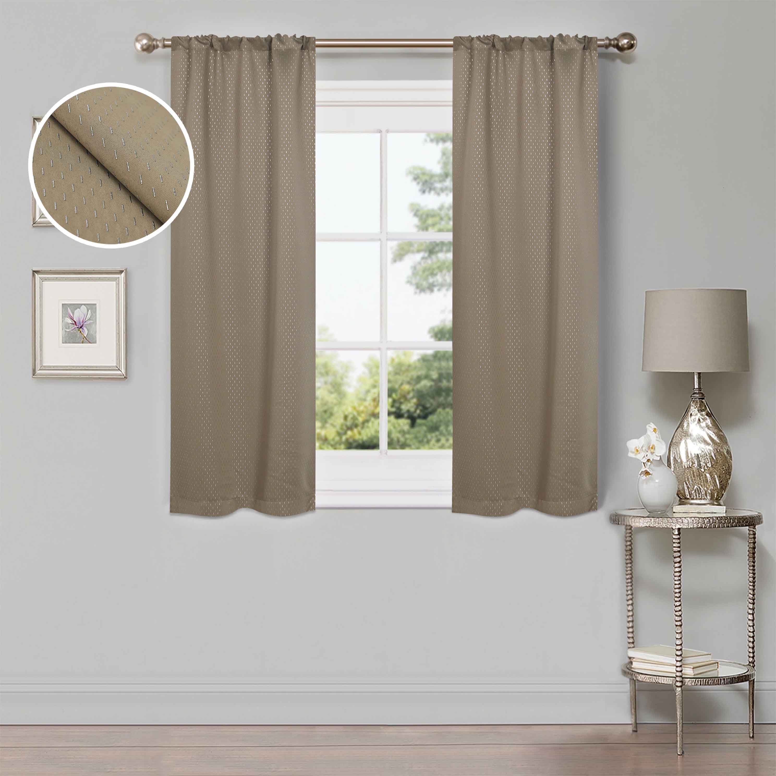 Modern Shimmer Washable Room Darkening Blackout Curtains, Set of 2 - Blackout Curtains by Superior Brand