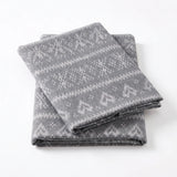 Olivia Cotton Flannel Fair Isle Snowflake Bed Pillowcases Set of 2