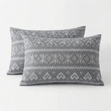 Olivia Cotton Flannel Fair Isle Snowflake Bed Pillowcases Set of 2