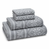 Olivia Cotton Flannel Fair Isle Snowflake Bed Sheet Set