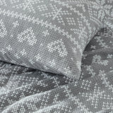 Olivia Cotton Flannel Fair Isle Snowflake Bed Sheet Set