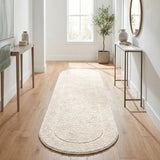 Oval Cotton Washable Non-Slip Bath Rugs or Runner
