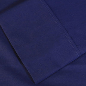 Solid Cotton Percale 2-Piece Pillowcase Set - Crown Blue