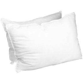 Down Alternative Hypoallergenic Medium Weight 2 Piece Pillow Set - White