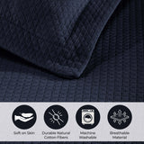 Lightweight Cotton Bedspread Sets 3-Piece Diamond Jacquard Matelassé